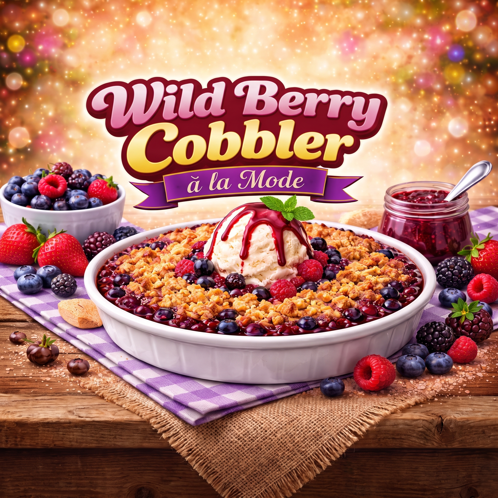 Wild Berry Cobbler ala Mode Flavor West